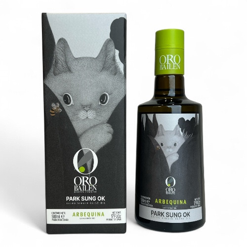 오로바일렌 X 박성옥 아트콜라보 엑스트라버진 올리브오일 아르베키나 500ml 사진 1