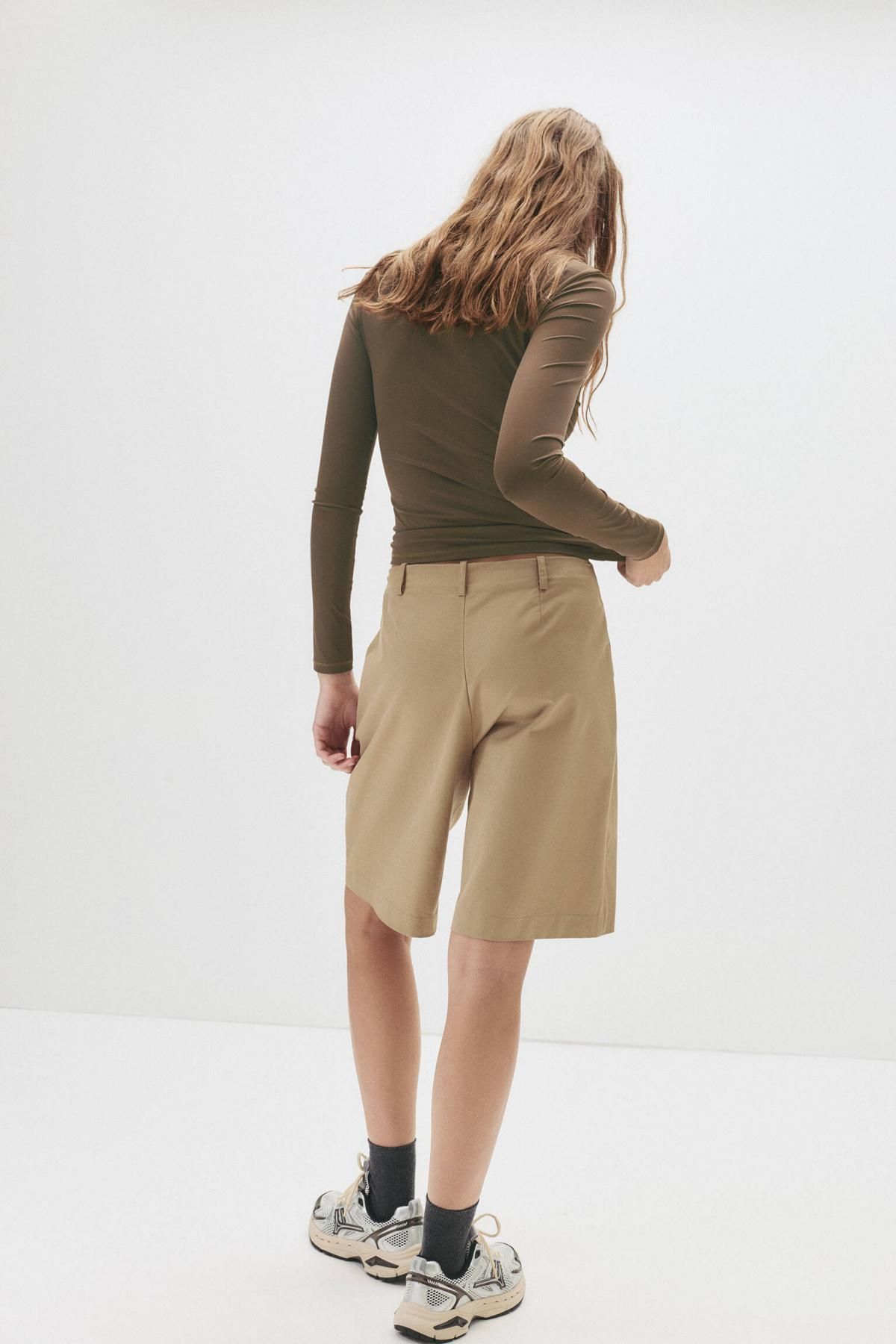 풀앤베어 테크니컬 폴리아미드 라운드넥 긴팔 티셔츠 7152/307 BROWN - 상세 이미지 3