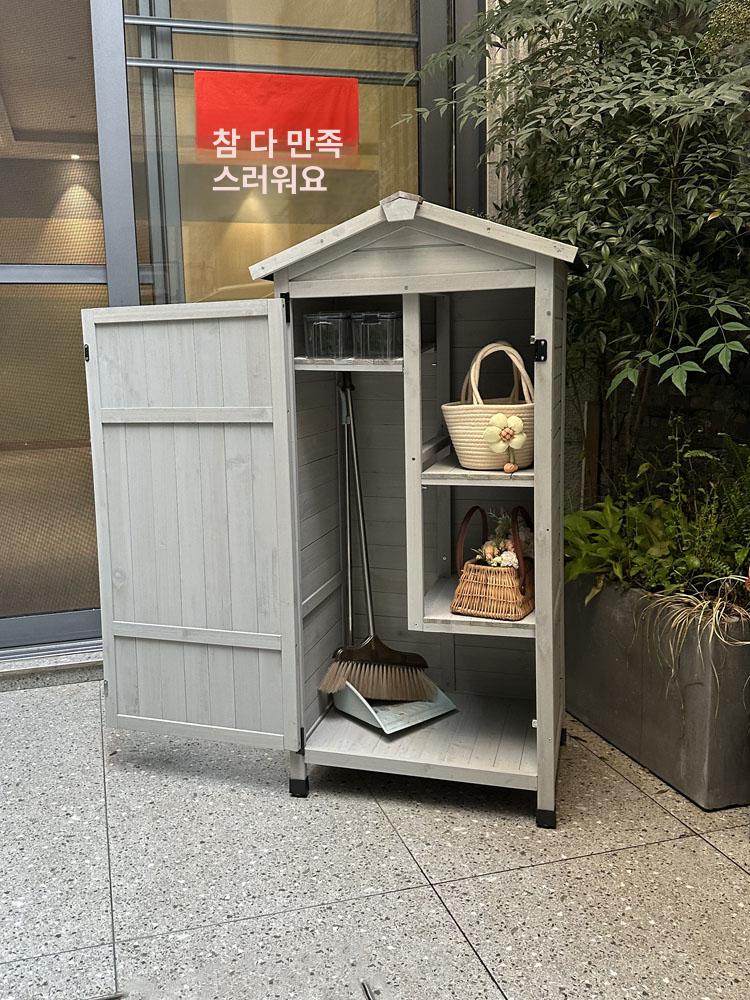 야외용 간이 창고 자전거보관함 농막 농기구 정원 101 카보나이즈드 1-5단 - 상세 이미지 3