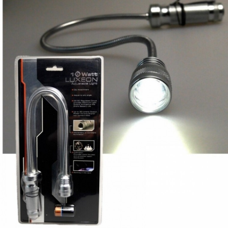 뉴포츠 LUXEON 10WATT 플렉시블 LED랜턴 각도조절 손전등 캠핑용 후레쉬 - 상품 이미지