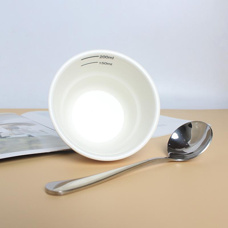 커핑볼 시향 커핑 컵퀄리티 바리스타 테이스팅 훈련 커핑스푼 실버 화이트 컵 측정 그릇 200ml - 상세 이미지 4