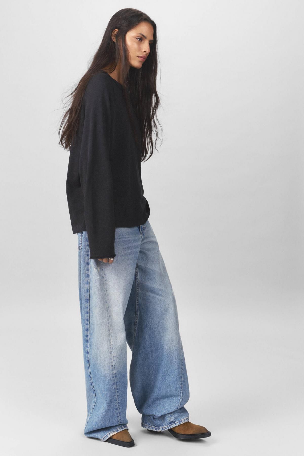 풀앤베어 베이직 라운드넥 긴팔 래글런 티셔츠 7152/306 ANTHRACITE GREY - 상세 이미지 2