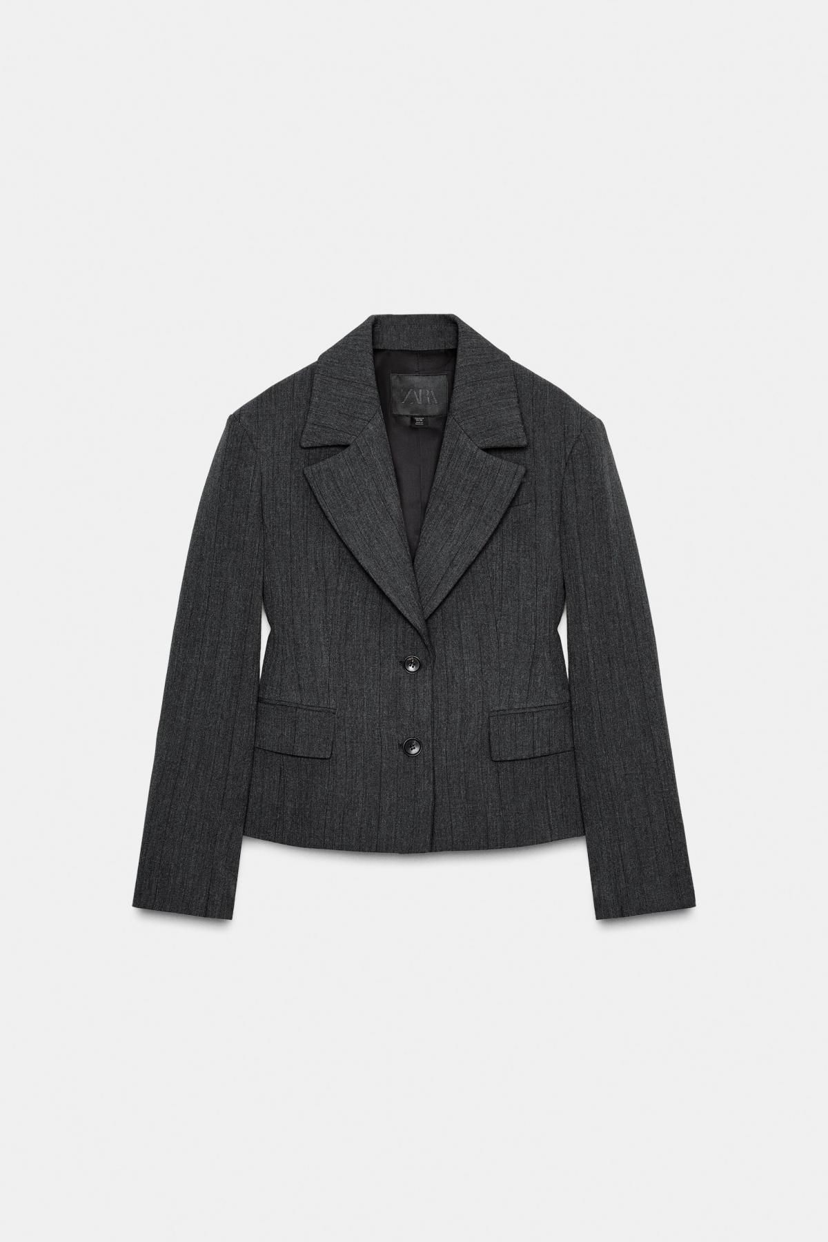 자라 테크니컬 울혼방 텍스처 테일러드 재킷 8710/873 GREY MARL - 메인 이미지