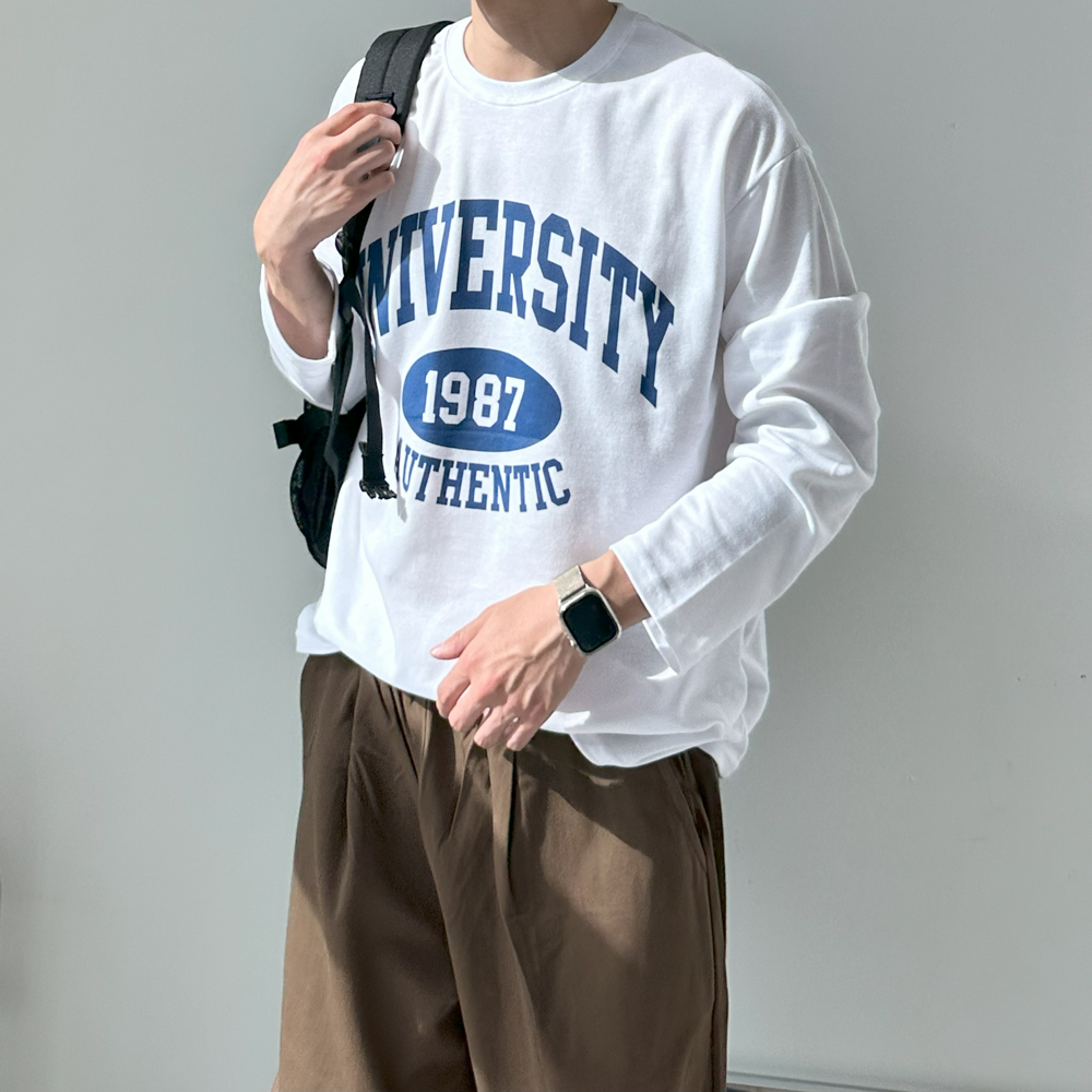 남자 티셔츠 오버핏 박스핏 스트릿 10종 커플티 남자 긴팔티 - 상품 이미지