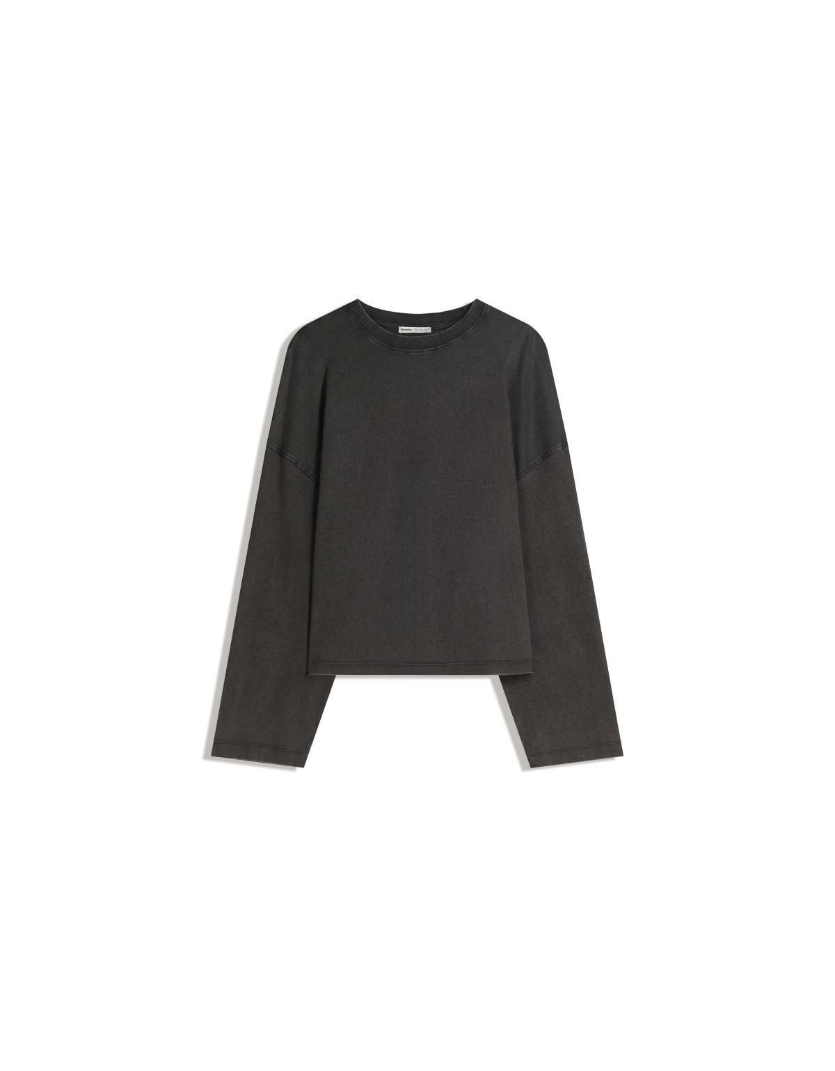 버쉬카 베이직 프린트 긴팔 티셔츠 7547/443 DARK GREY - 상품 이미지