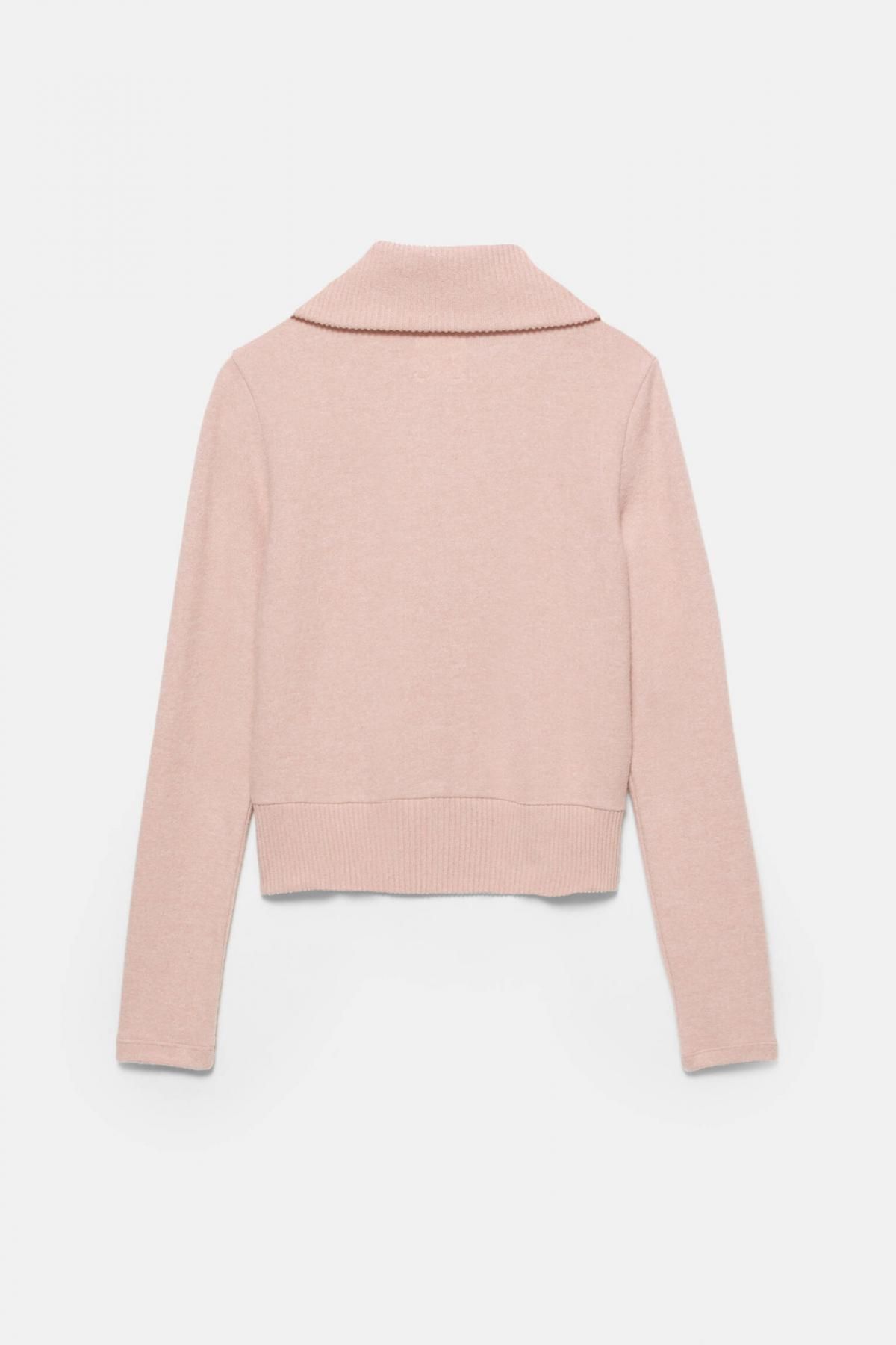 풀앤베어 소프트터치 페일핑크 집업 니트 가디건 7553/360 PINK 이미지 6