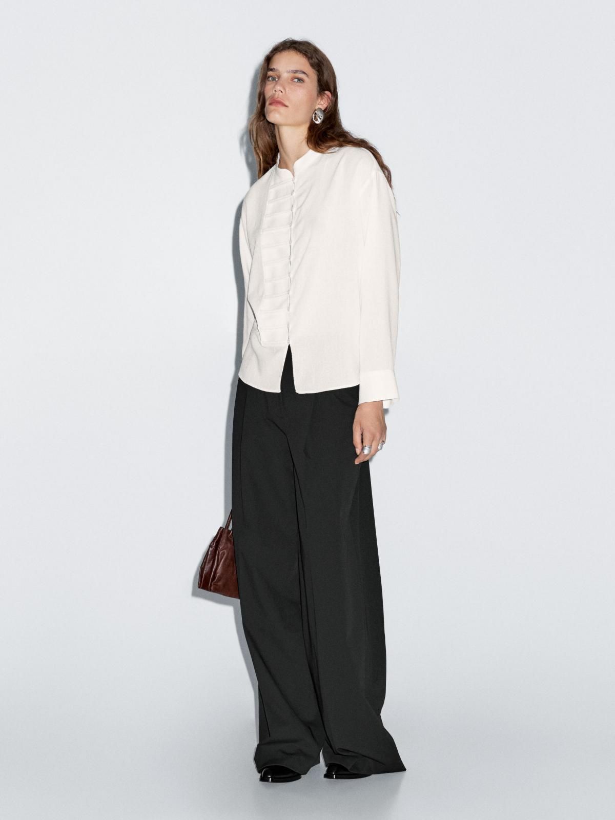 마시모두띠 라운드넥 버튼 디테일 긴팔 셔츠 5161/961 OFF WHITE - 상세 이미지 2