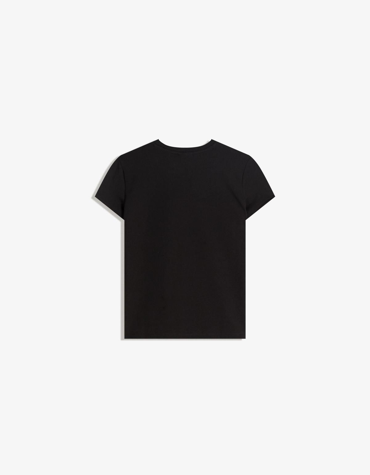 버쉬카 레이디가가 프린트 블랙 반팔 티셔츠 7621/160 BLACK - 상세 이미지 2