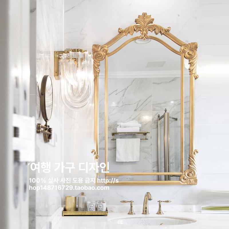 엔틱 골드 거울 앤틱 현관 미러 거실 빈티지 프레임 70x120cm 샴페인골드 - 상세 이미지 3