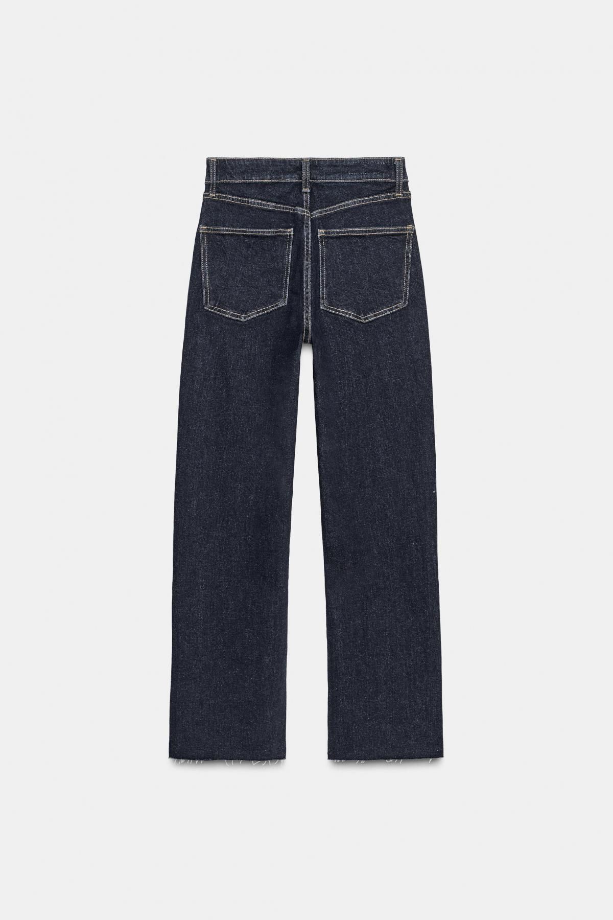자라 하이웨이스트 크롭 부츠컷 데님 팬츠 4592/217 DARK INDIGO - 상세 이미지 4