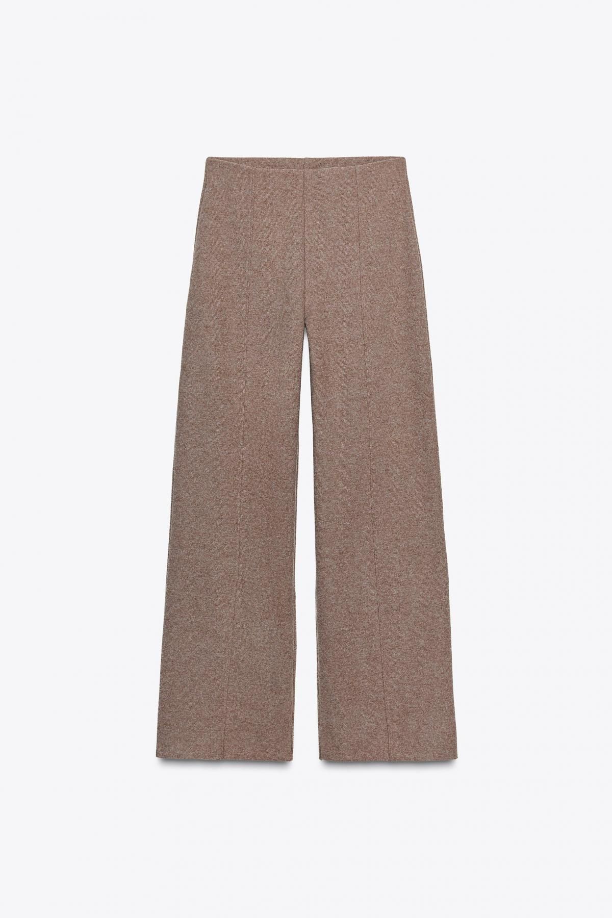 자라 소프트 터치 와이드 팔라조 팬츠 5039/223 MOCHA - 상품 이미지