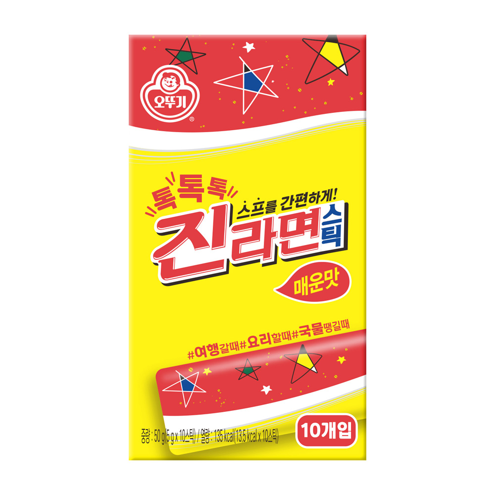 오뚜기 톡톡톡 진라면 스틱 매운맛 50g, 1개 이미지 1