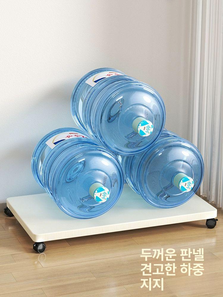 이동식화분 받침대 60cm 바퀴가 50cm 철제 화분 물받이 내추럴우드 40x45x6.2cm 1단 1x1cm - 상세 이미지 5