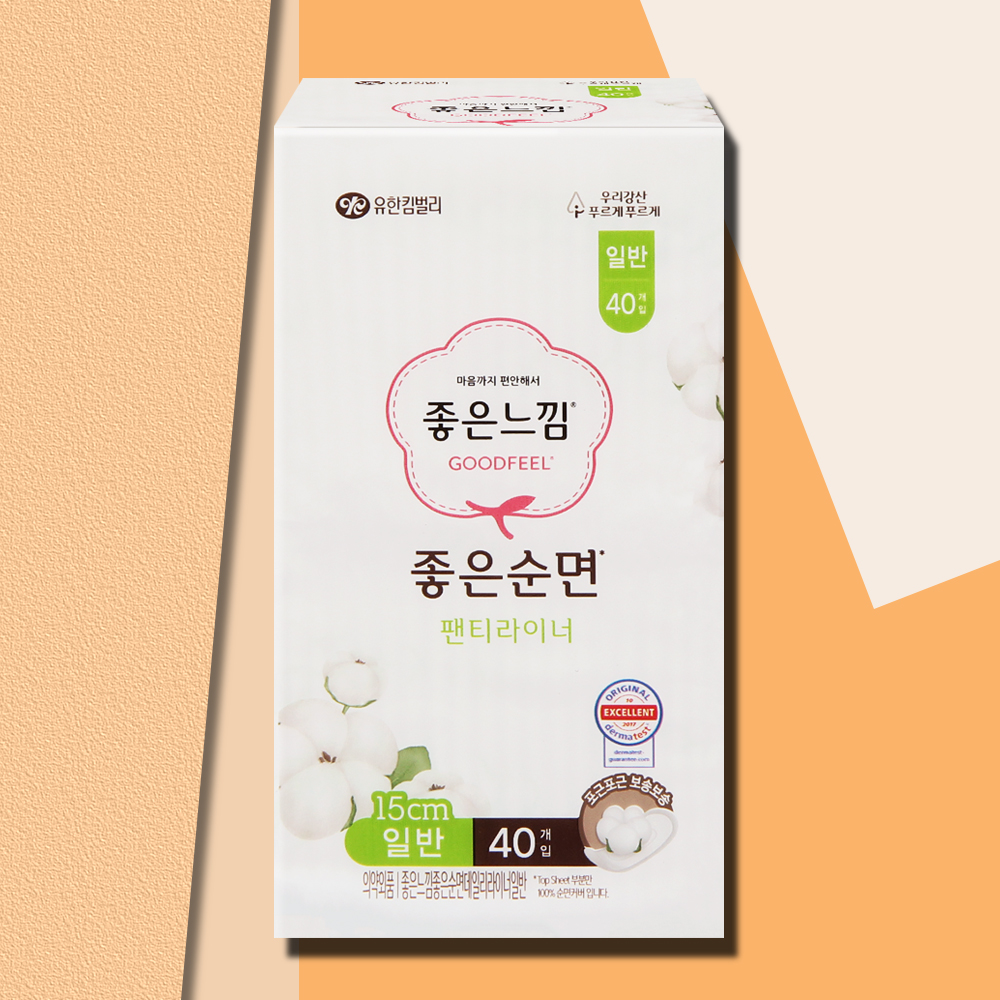 좋은느낌 좋은순면 팬티라이너 일반 40매 1팩 