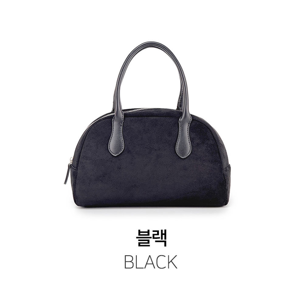 미디엄 미니멀 스웨이드 토트백 엄마 여친 핸드백 블랙 브라운 포멀 심플 고급 미니 토트백 - 상세 이미지 2