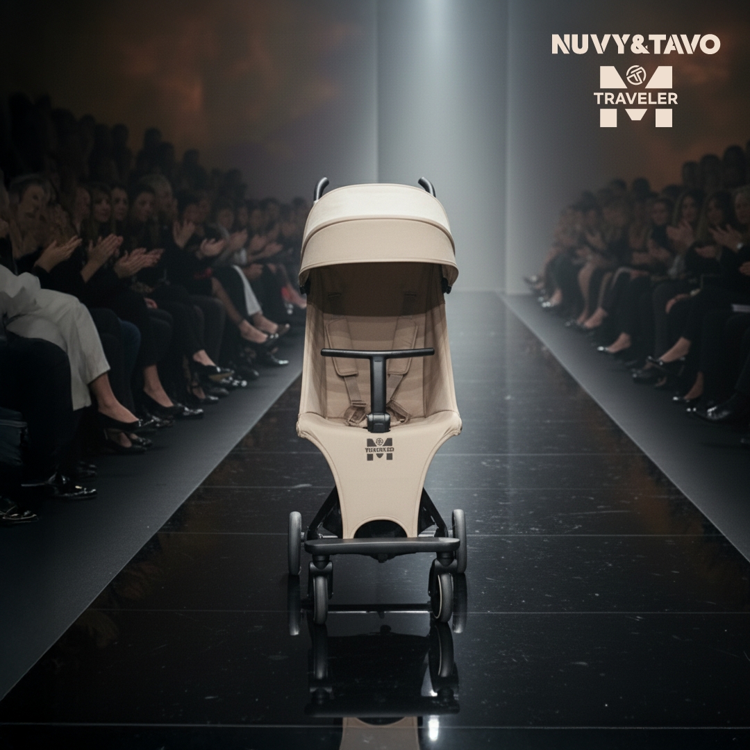 [누비앤타보] NUVY 트래블러M 여행용 트라이크 초경량 기내반입형 폴딩 베이지