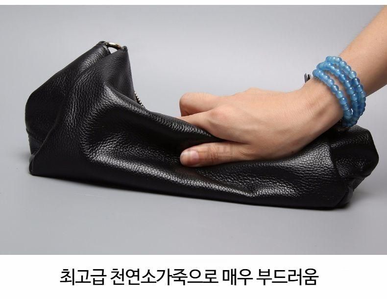 여성용 천연소가죽 크로스백 스타일리시한 숄더백 여행용 메신저백 출퇴근용 데일리 가방 - 상세 이미지 5
