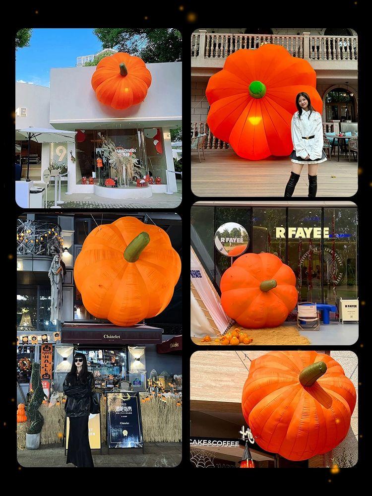할로윈호박 대형 호박 할로윈 풍선 1.8m 소품 그린 티 펌킨 1.8m - 상세 이미지 4