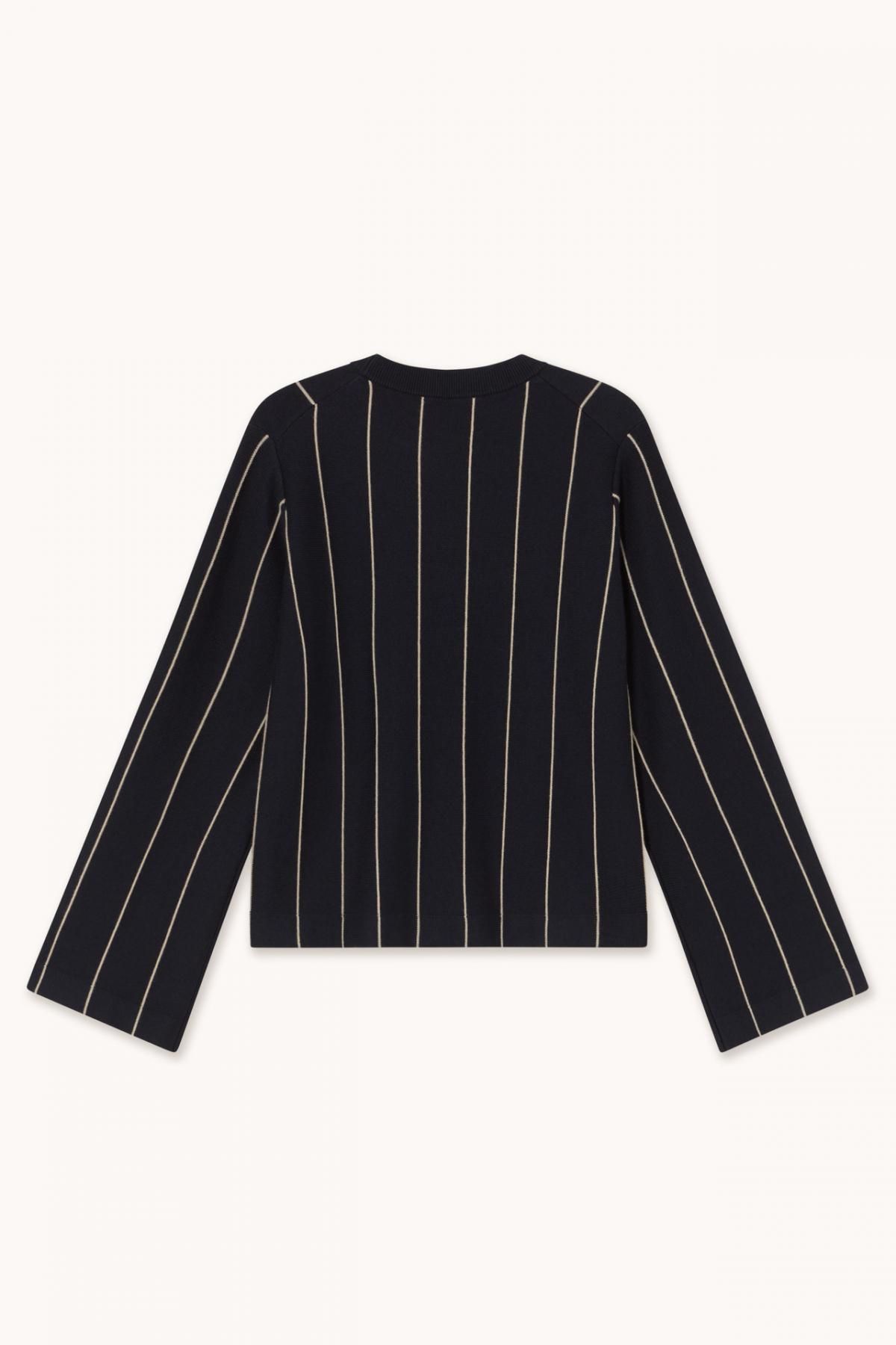 타이니코튼 스트라이프 네이비 테크니컬 긴팔 티셔츠 AW25-730107 ONE COLOR - 상세 이미지 2