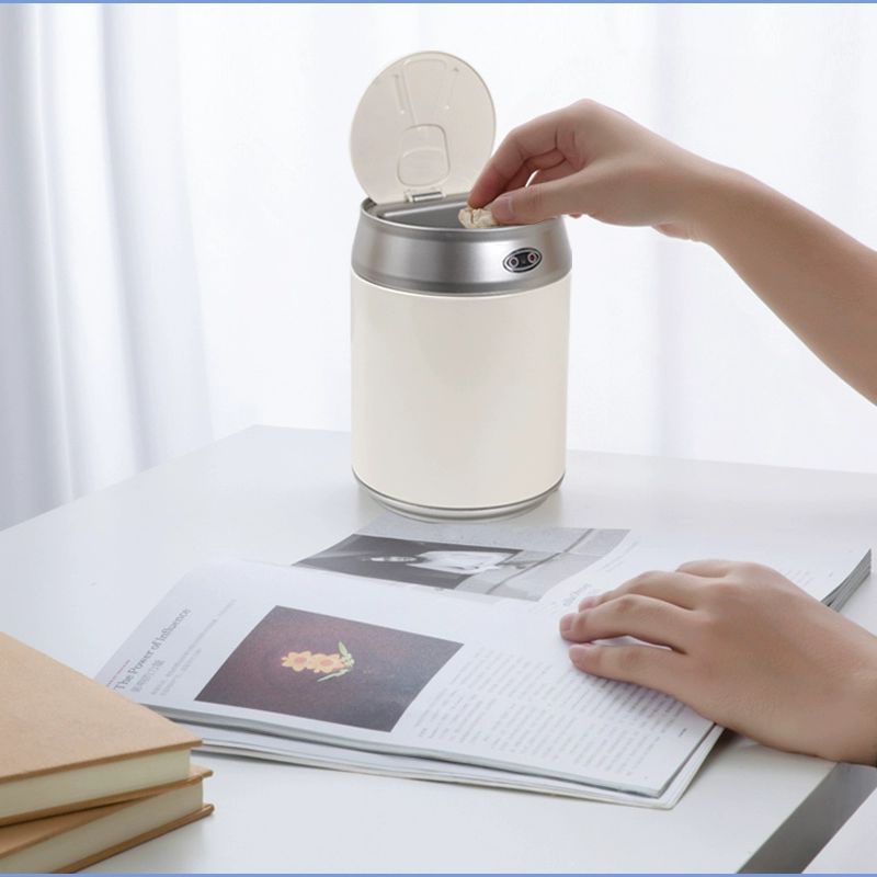 음료수캔 쓰레기통 콜라캔 스마트 자동센서 휴지통 1.5L 화이트 - 상세 이미지 4