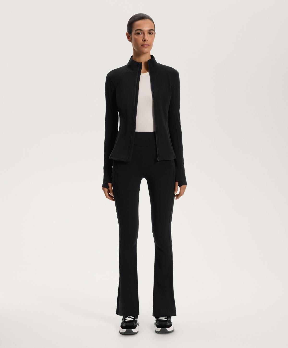 오이쇼 테크니컬 기모 플레어 하이웨이스트 팬츠 4019/230 BLACK - 상세 이미지 3