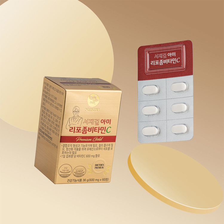 서재걸 아미 고함량 리포좀 비타민C 아미노산 항산화 식약처 600mg 60정, 4개 - 상품 이미지