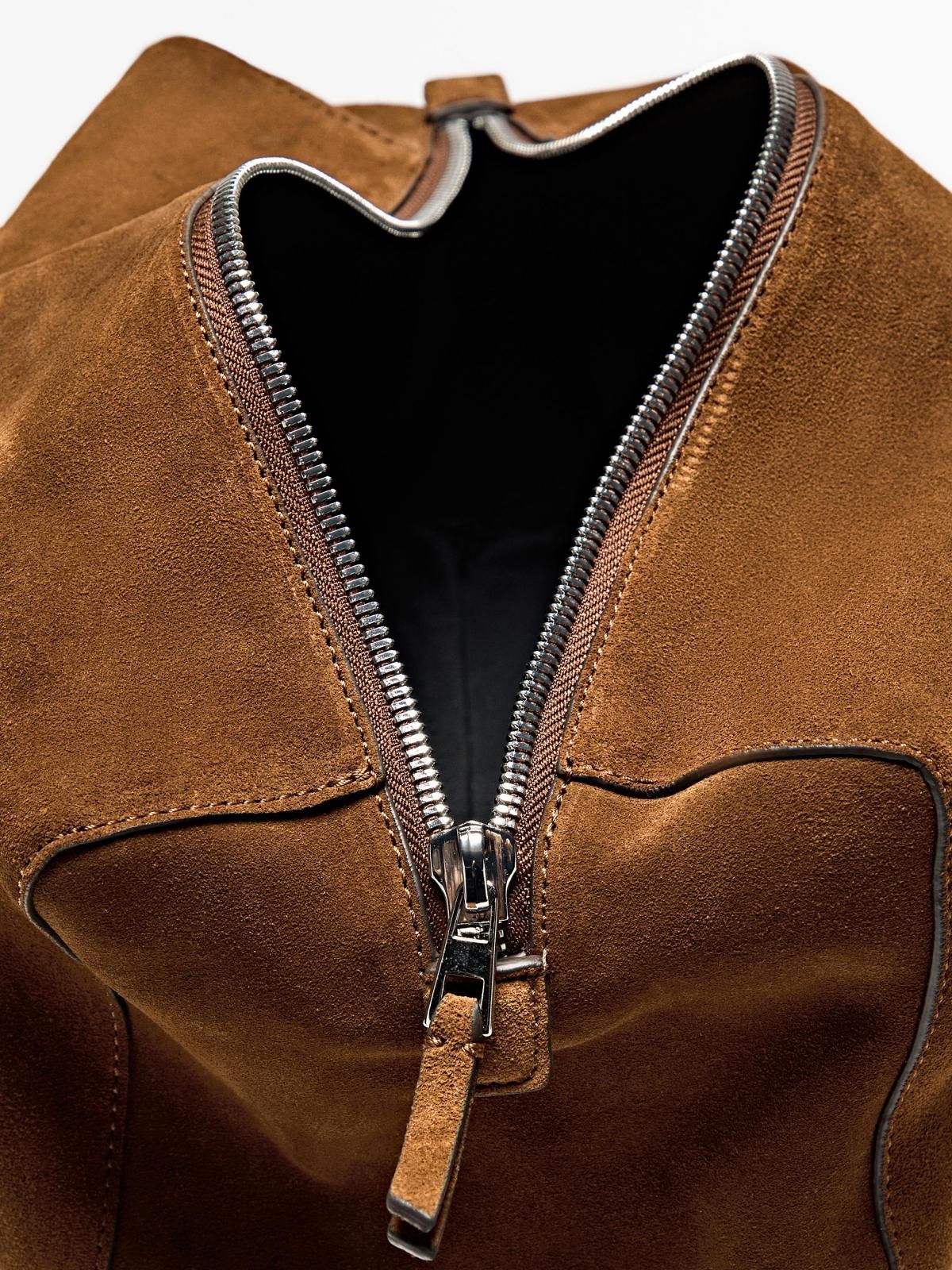 마시모두띠 프리미엄 스플릿 스웨이드 레더 사첼백 6946/645 LEATHER - 상세 이미지 5