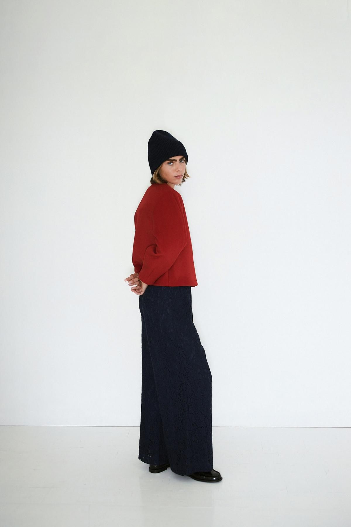 타이니코튼 더블버튼 레드 울 테크니컬 재킷 AW25-795S47 ONE COLOR - 상세 이미지 4