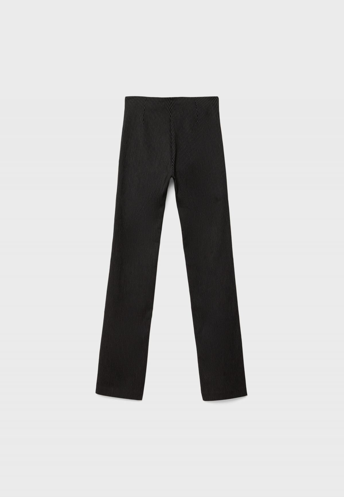 스트라디바리우스 슬림핏 스트라이프 테크니컬 슬랙스 팬츠 4539/247 BLACK - 상세 이미지 2