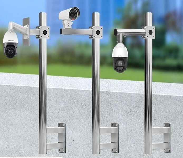 벽부형 CCTV 폴대 브라켓 카메라 브래킷 기둥 고정 0.5m B 크로스바 - 상품 이미지