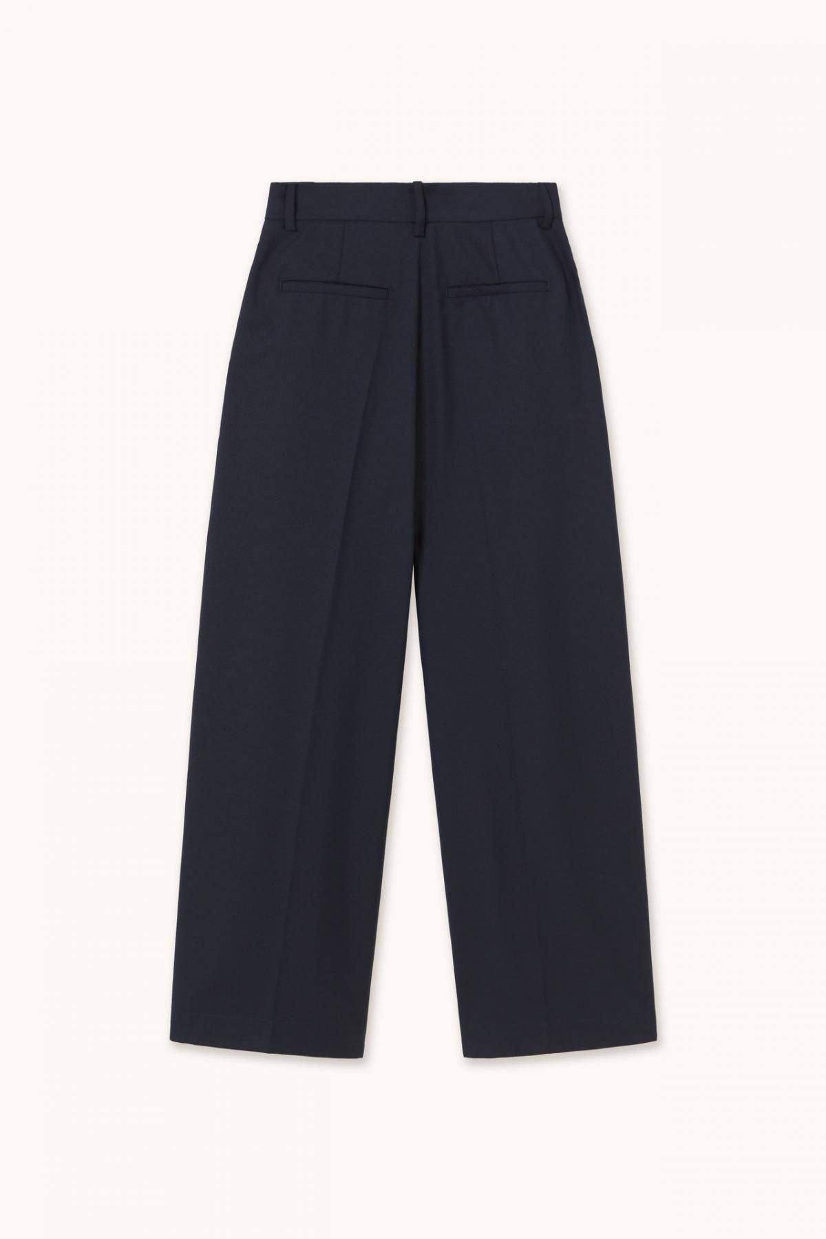 타이니코튼 프리미엄 울 테크니컬 핀턱 네이비 와이드 팬츠 AW25-742107 ONE COLOR - 상세 이미지 2