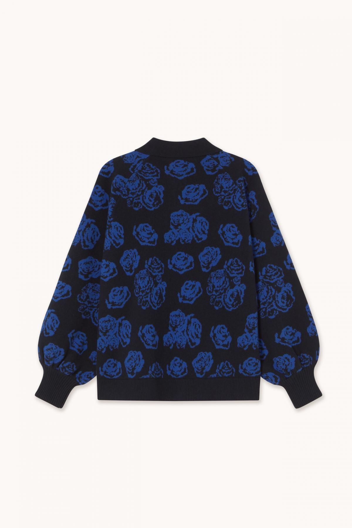 타이니코튼 네이비 테크니컬 플라워패턴 폴로 니트 스웨터 AW25-726107 ONE COLOR - 상세 이미지 2