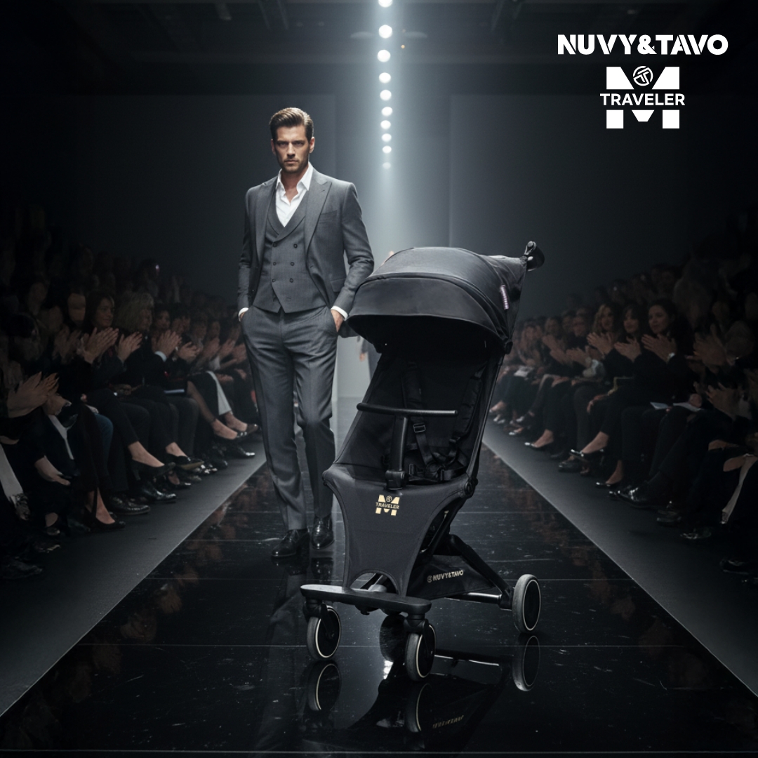 [누비앤타보] NUVY 트래블러M 여행용 트라이크 초경량 기내반입형 폴딩 블랙