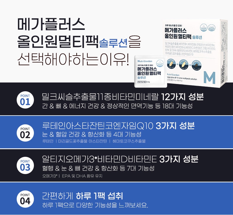 성인 종합 비타민 멀티팩 올인원 데일리 여자 종합 영양제 - 상세 이미지 2