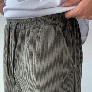 [1+1] 남자 코듀로이 바지 밴딩 와이드팬츠 착용 후기 | 사이즈/핏 총정리 - 상품 이미지 2