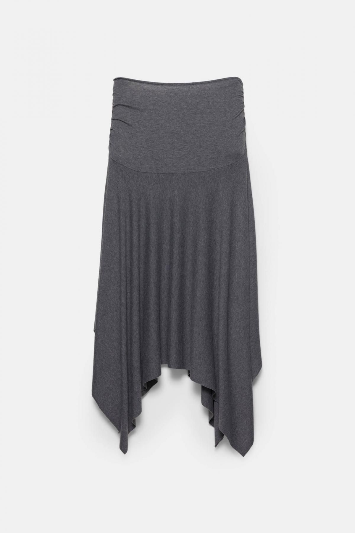 풀앤베어 소프트터치 비대칭 와이드밴드 미디 스커트 7400/469 ANTHRACITE GREY - 상품 이미지