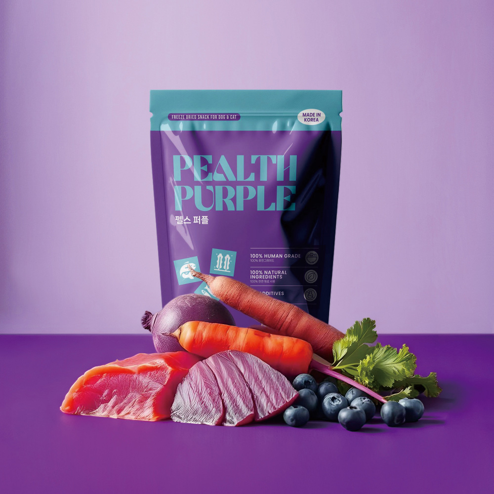 PEALTH PURPLE 펠스 퍼플 동결건조 간식 빌베리 참치 멸치 김 닭가슴살 자색당근 자색고구마 비트 난각칼슘 - 상세 이미지 2