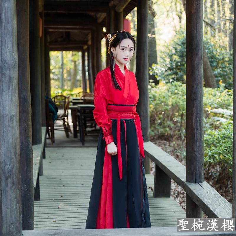 난타복 난타의상 무대 공연복 레드 화이트 바지 5피스 레드 손목 S 155-160cm 90-100파운드 - 상세 이미지 5