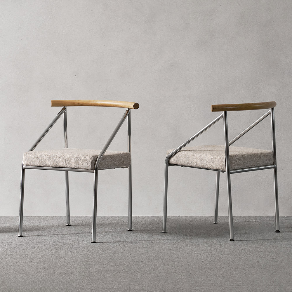 1+1 로메 패브릭 트렌드 패턴 디자인 카페 식탁 의자 NDD015C