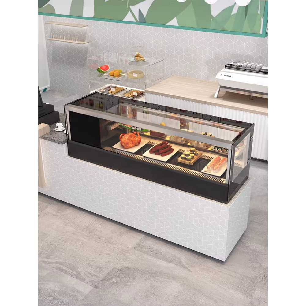 디저트 쇼케이스 케이크 전시 매장용 냉장 보관 장치 90x41x45 화이트 커브 - 상세 이미지 3