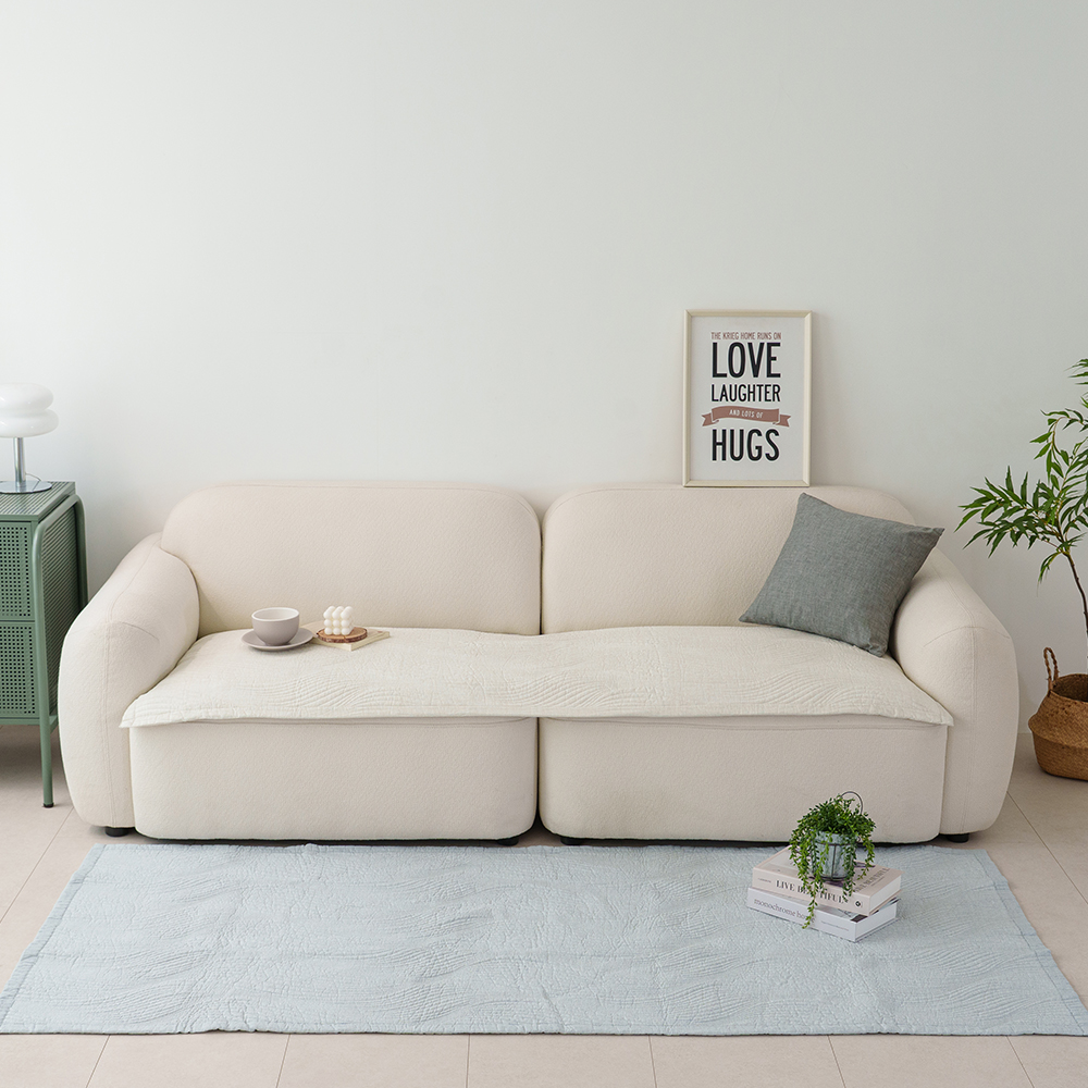 순면 쇼파 패드 60수 아사 누빔 논슬립 미끄럼방지 3인용