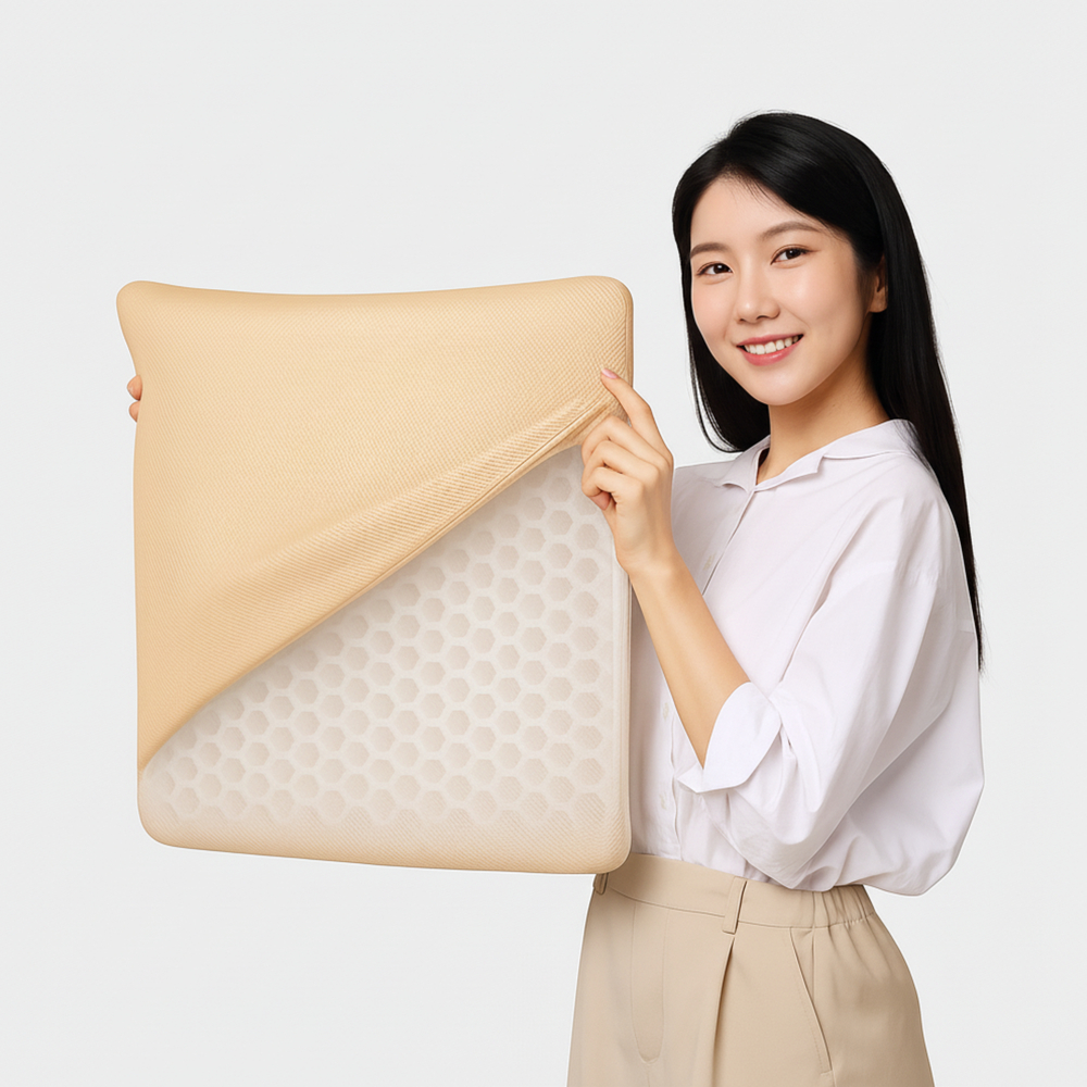 킹 에어셀방석 허니콤 공시생 자동차 의자 방석 커버포함