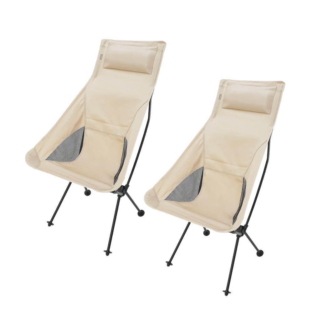 아이두젠 초경량 롱 릴렉스 체어 휴대용 접이식 캠핑 의자 베이지, 2개