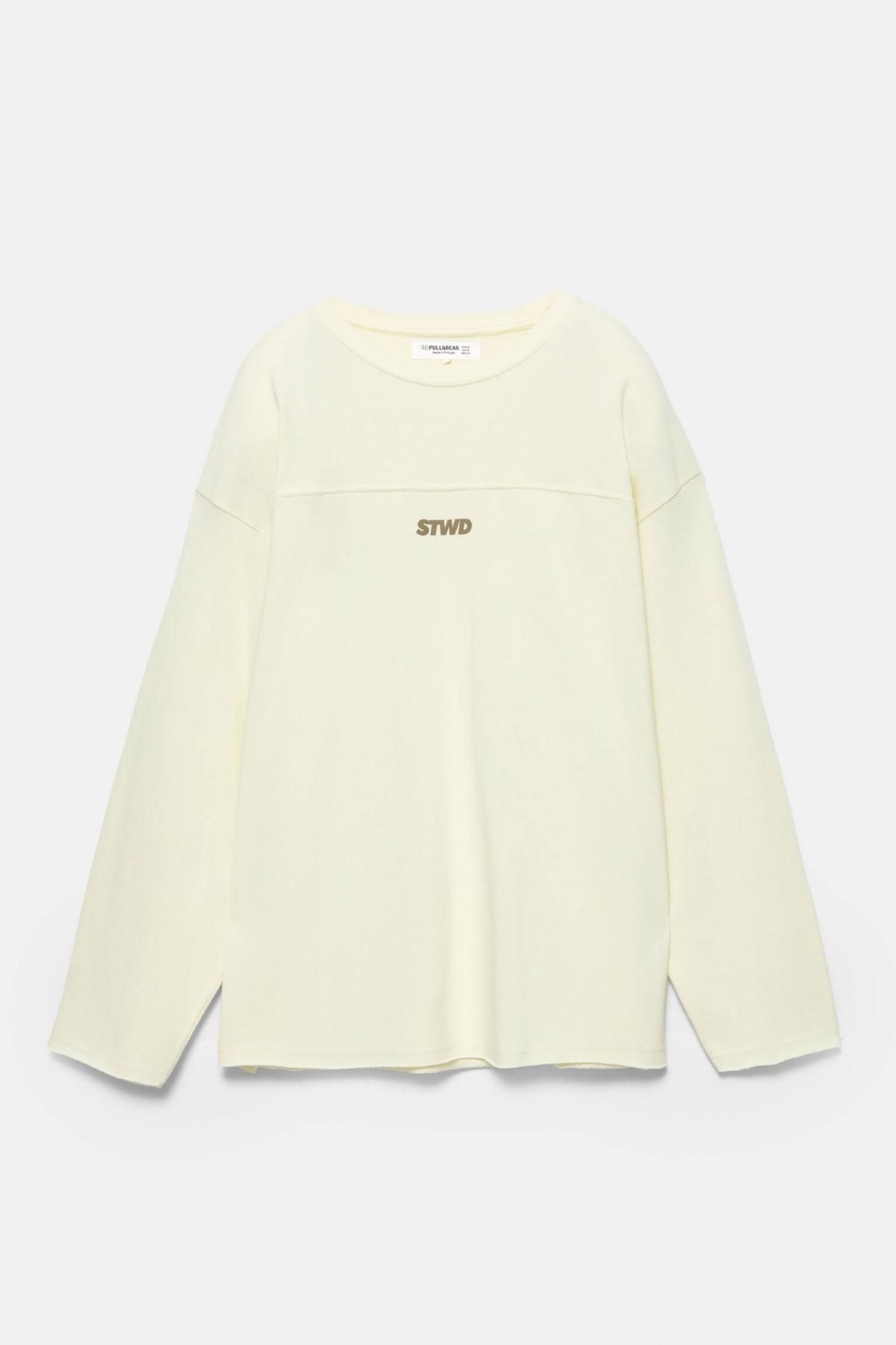 풀앤베어 베이직 피케 테크니컬 라운드넥 긴팔 티셔츠 7153/313 BUTTER - 상품 이미지