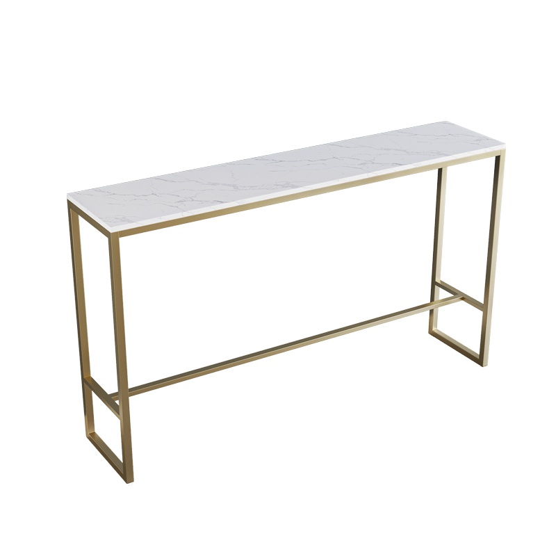 긴 홈바 테이블 주방 거실 좁고 발코니 책상 테라스 카페 원목 바 슬림 창가 140x40x105 (인조대리석) - 상세 이미지 5