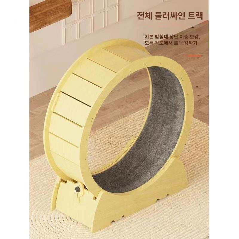 캣휠 런캣 캣스텝 운동기구 고양이 런닝머신 장난감 M 중간 5kg이하 진저옐로우 - 상세 이미지 4