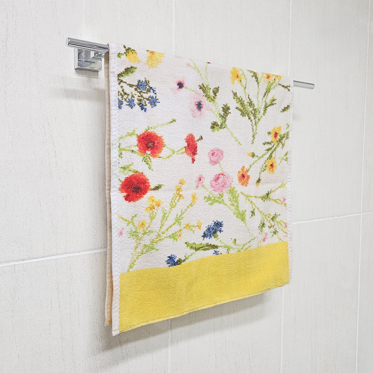 훼이라 플라워메도우 게스트타월 노랑 37x80cm 독일직수입 먼지없고 부드러운 프리미엄 애착수건 - 상세 이미지 2