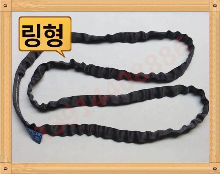 라운드 실링바 와이어 기장 양쪽 화물차아대 리프팅 하역 견인바 실링 견인 로프슬링 슬링바 3t 6m 양쪽끝버클 단일 스트립 - 상세 이미지 5