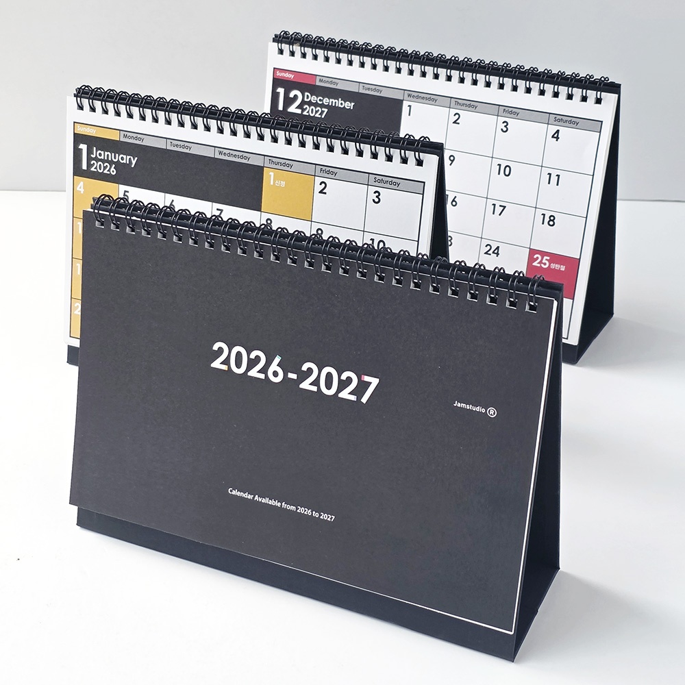 2년 달력 26년 27년 탁상달력 2026년 2027년 데스크 캘린더 - 상세 이미지 2