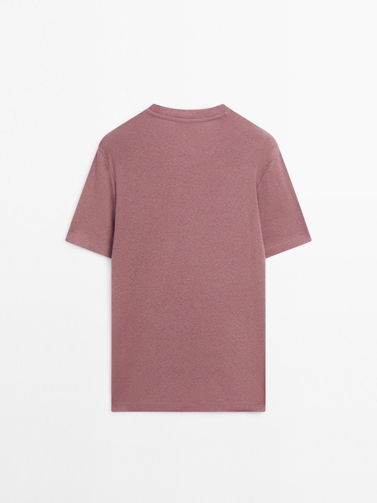 마시모두띠 베이직 코튼블렌드 루즈핏 반팔 티셔츠 6282/106 DUSTY PINK - 상세 이미지 3